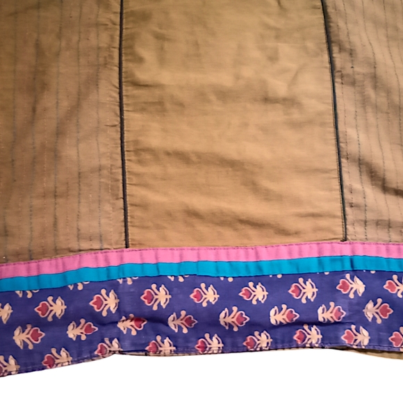 100% Cotton Embroidered Brown Multi Indian Style Tunic | XXL SEE MEASUREMENTS - Picture 5 of 8